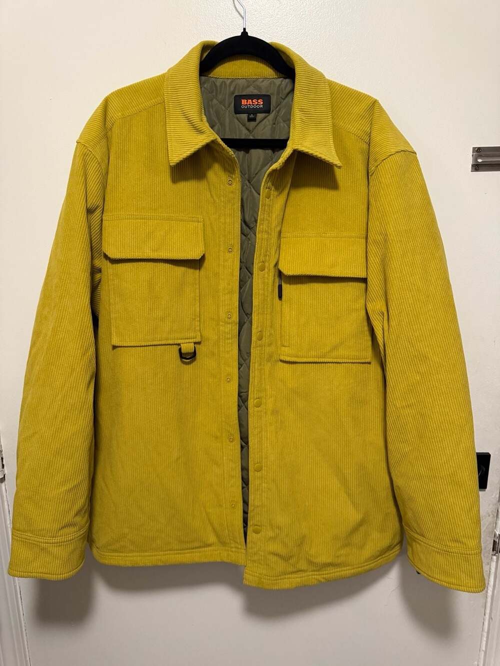 Bass Outdoor Men's Corduroy Worker Shirt Jacket in Antique Moss